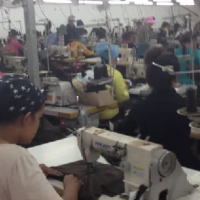 カンボジアの縫製工場